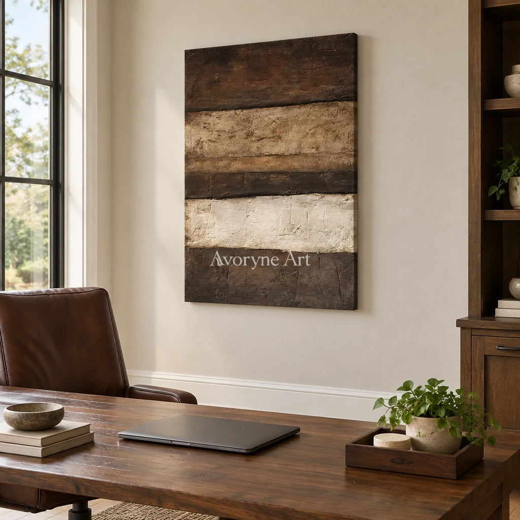 Aster Vessel: Earth Tone Abstract — office frameless