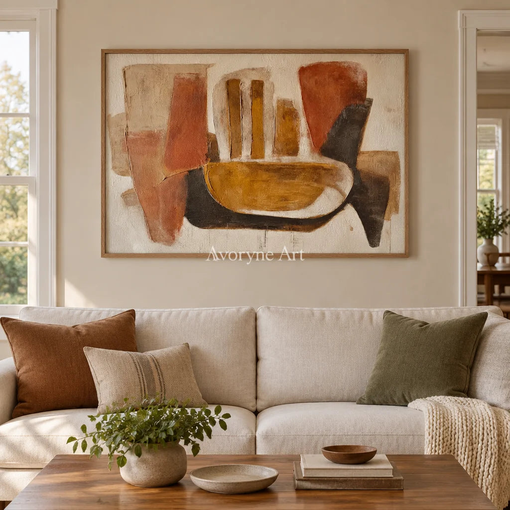 Aster Contour: Earth Tone Geometry — villa wood