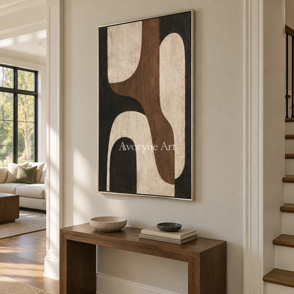 Aster Cascade: Earth Tone Geometry — entry silver