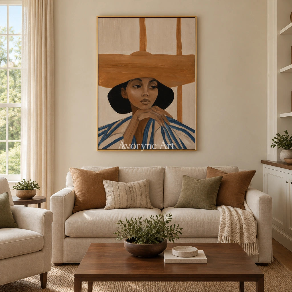 Ivory Winding Vista: Earth Tone Portrait — living gold
