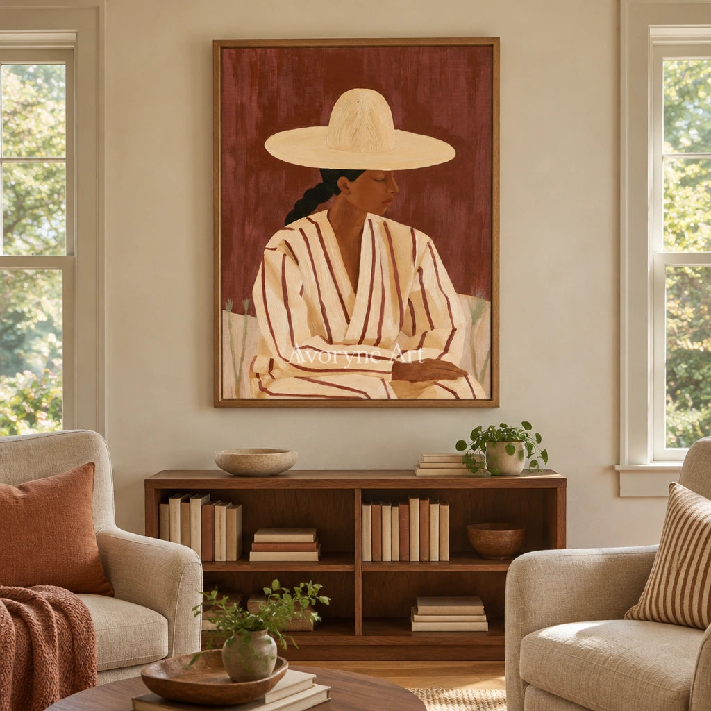 Ivory Winding Poem: Earth Tone Portrait — villa wood