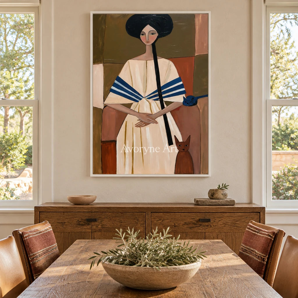 Ivory Winding Prelude: Earth Tone Portrait — dining white