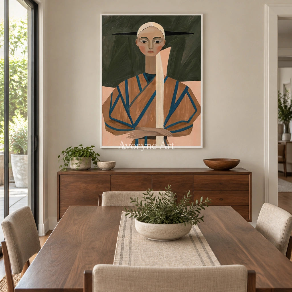 Ivory Tender Passage: Earth Tone Portrait — dining white