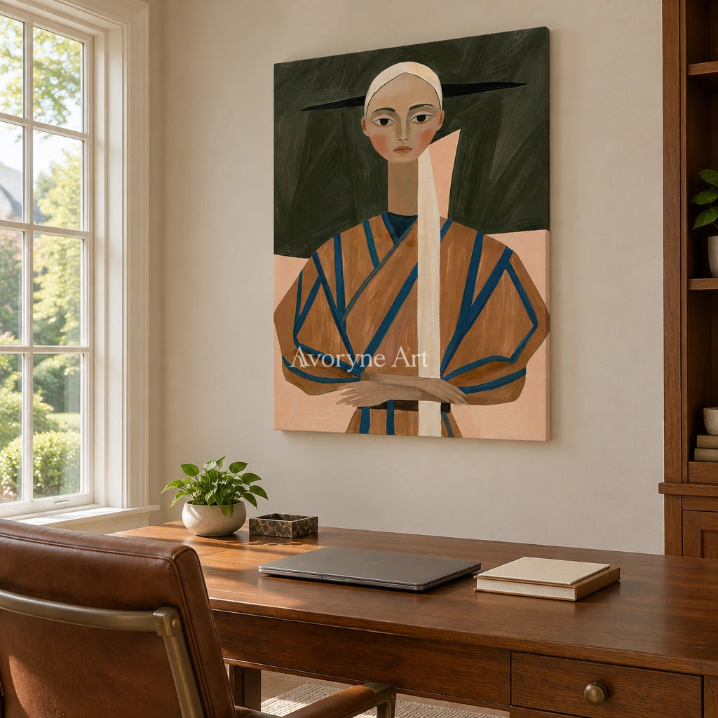 Ivory Tender Passage: Earth Tone Portrait — office frameless
