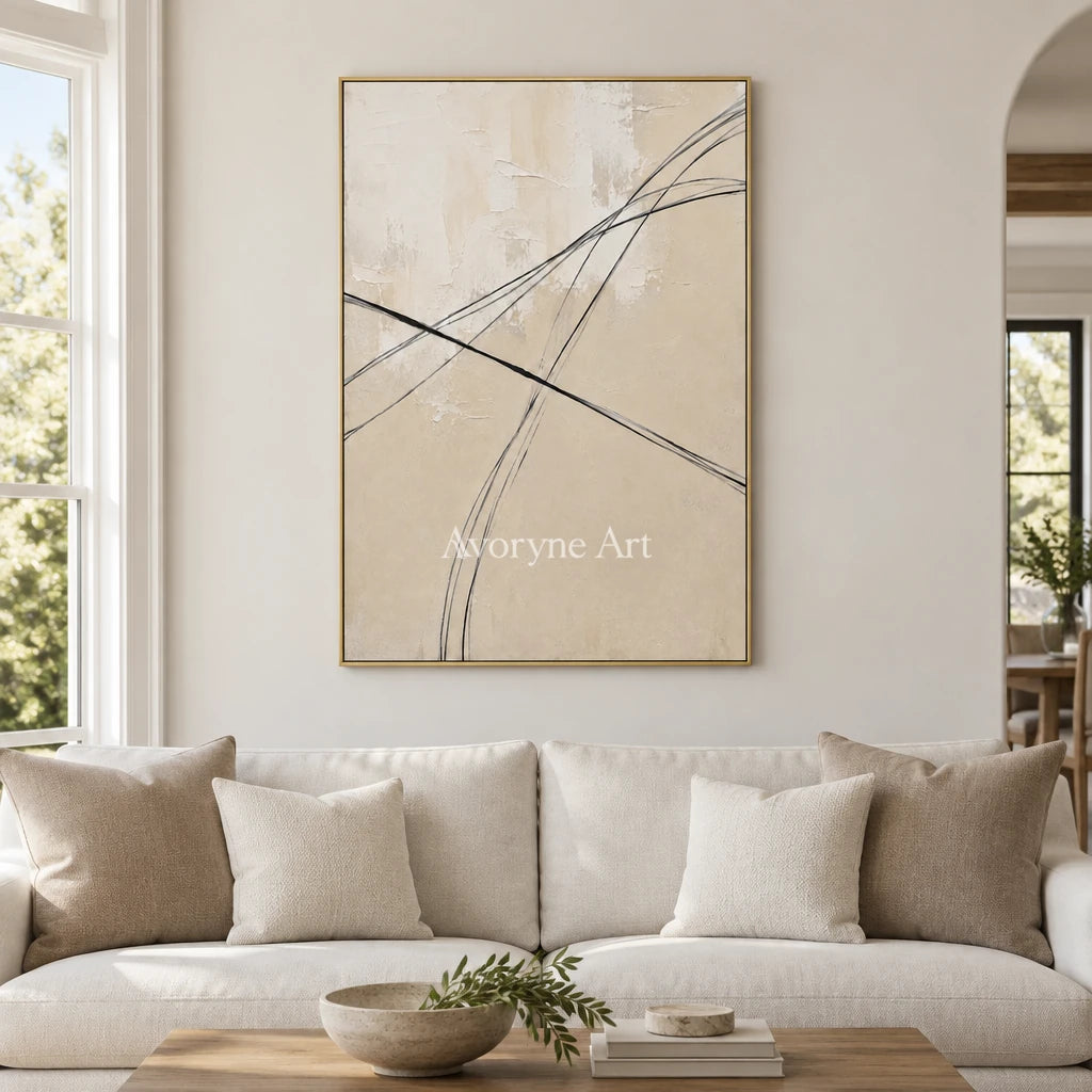 Aster Sage: Fine Line Abstract — living gold