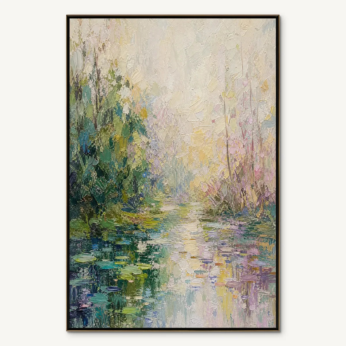 Garden Pond: Floral Landscape Wall Art - main