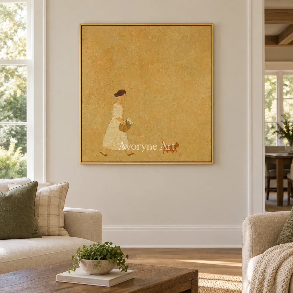 Aster Passage: Golden Stroll Art — living gold