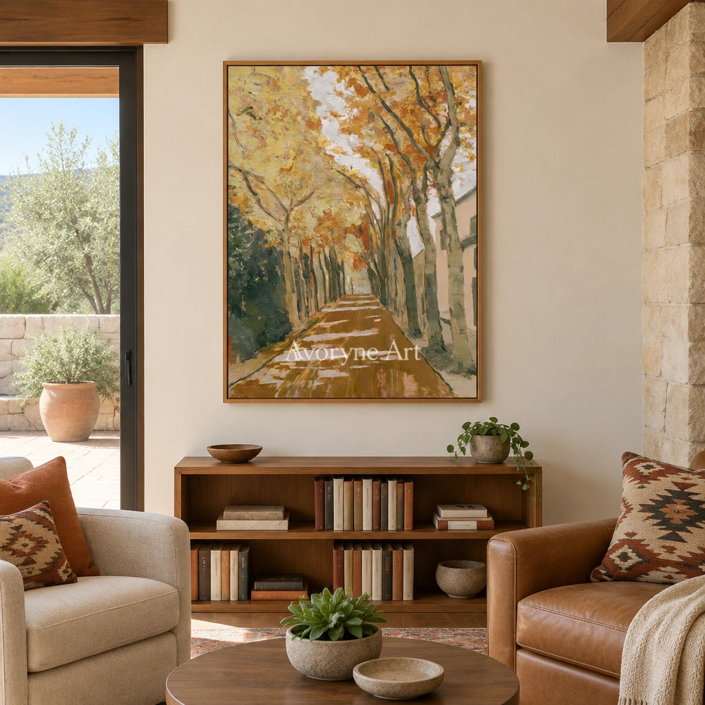 Ivory Gentle Cadence: Golden Woodland Path — villa wood