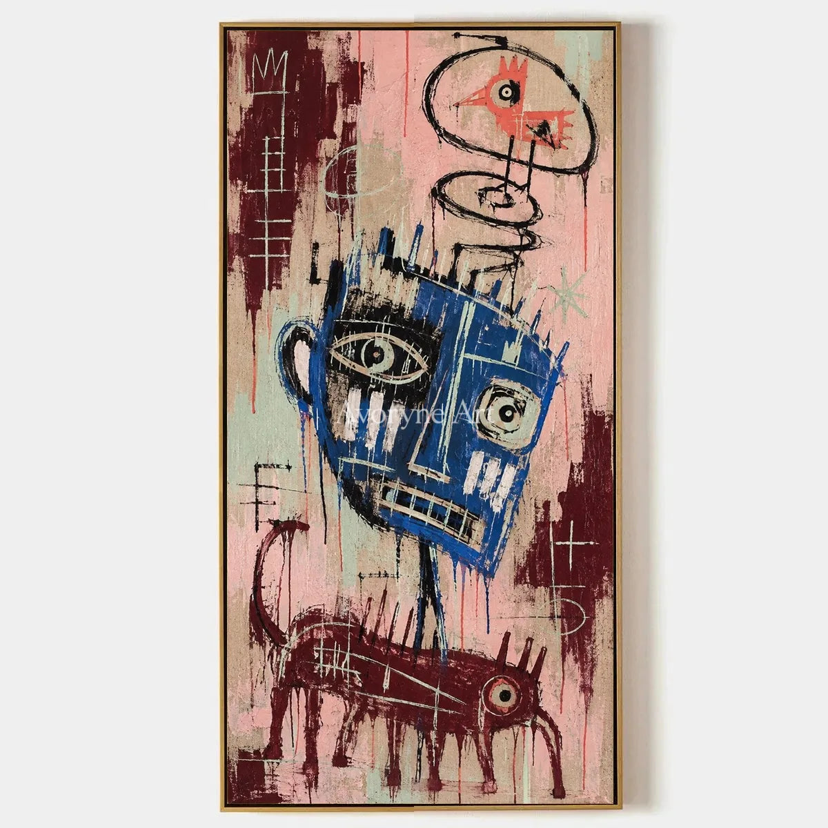 Gentle Passage, hand-painted graffiti figure wall art by Caleb Monroe