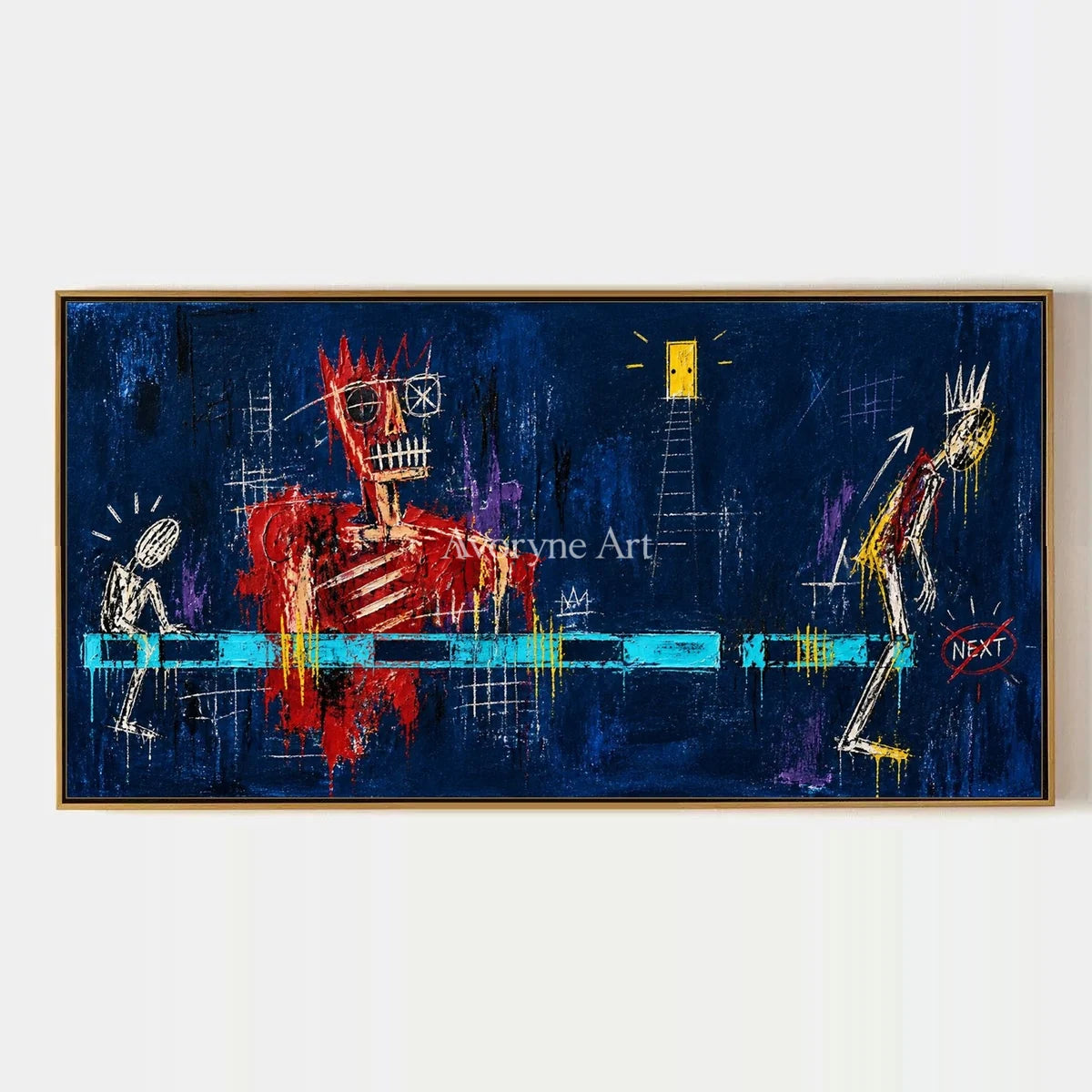 Gentle Vista, hand-painted graffiti figure wall art by Caleb Monroe