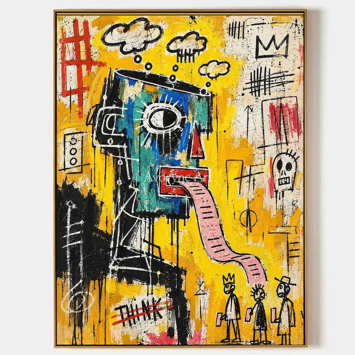 Gentle Current, hand-painted graffiti figure wall art by Caleb Monroe