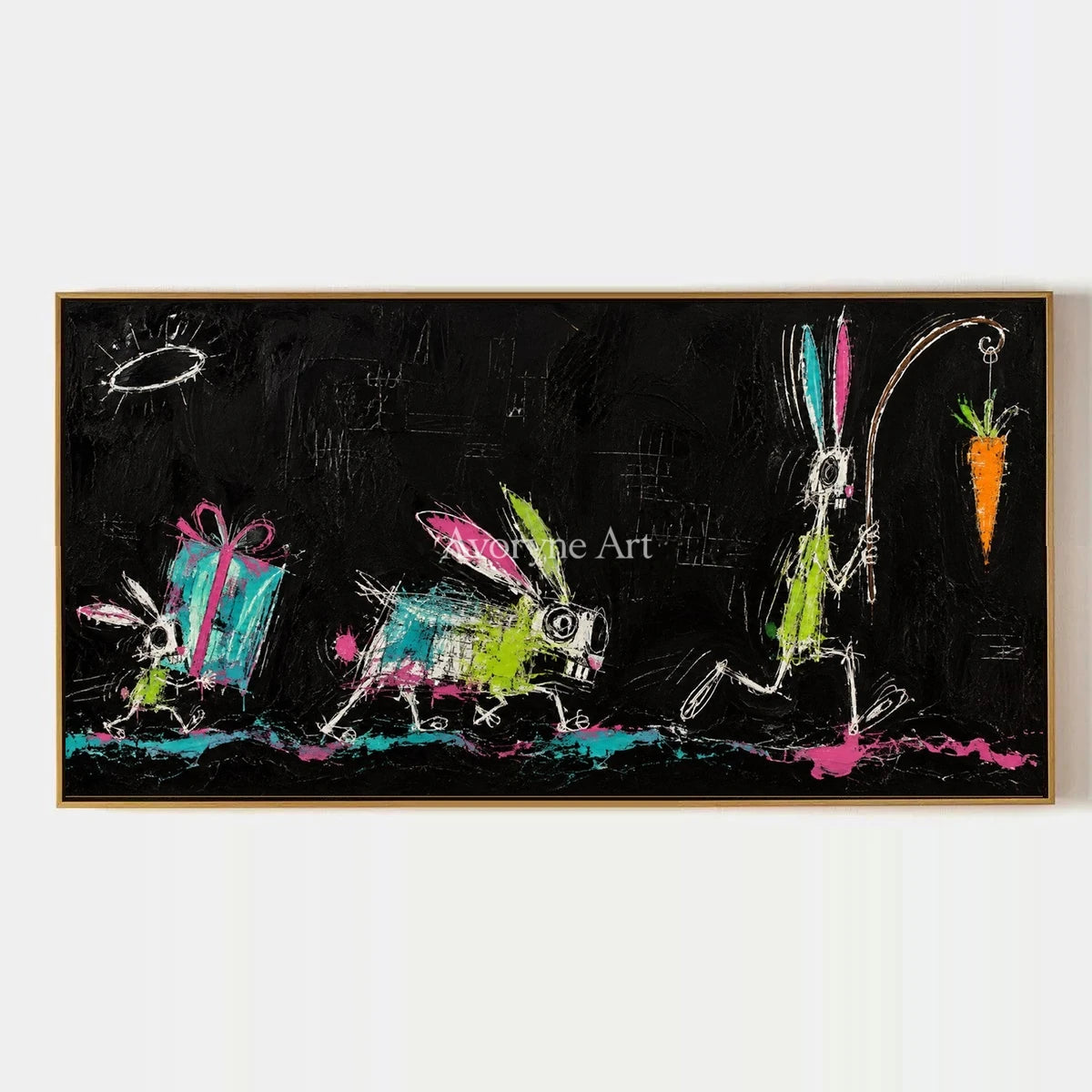 Open Passage, hand-painted graffiti figure wall art by Caleb Monroe
