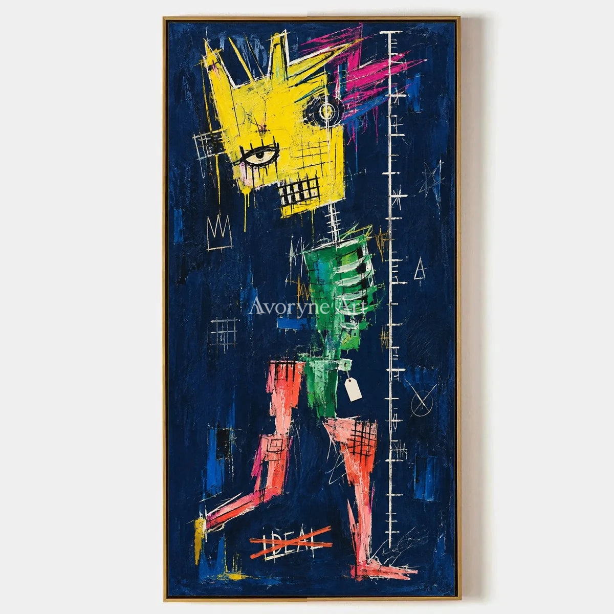 Open Gesture, hand-painted graffiti figure wall art by Caleb Monroe