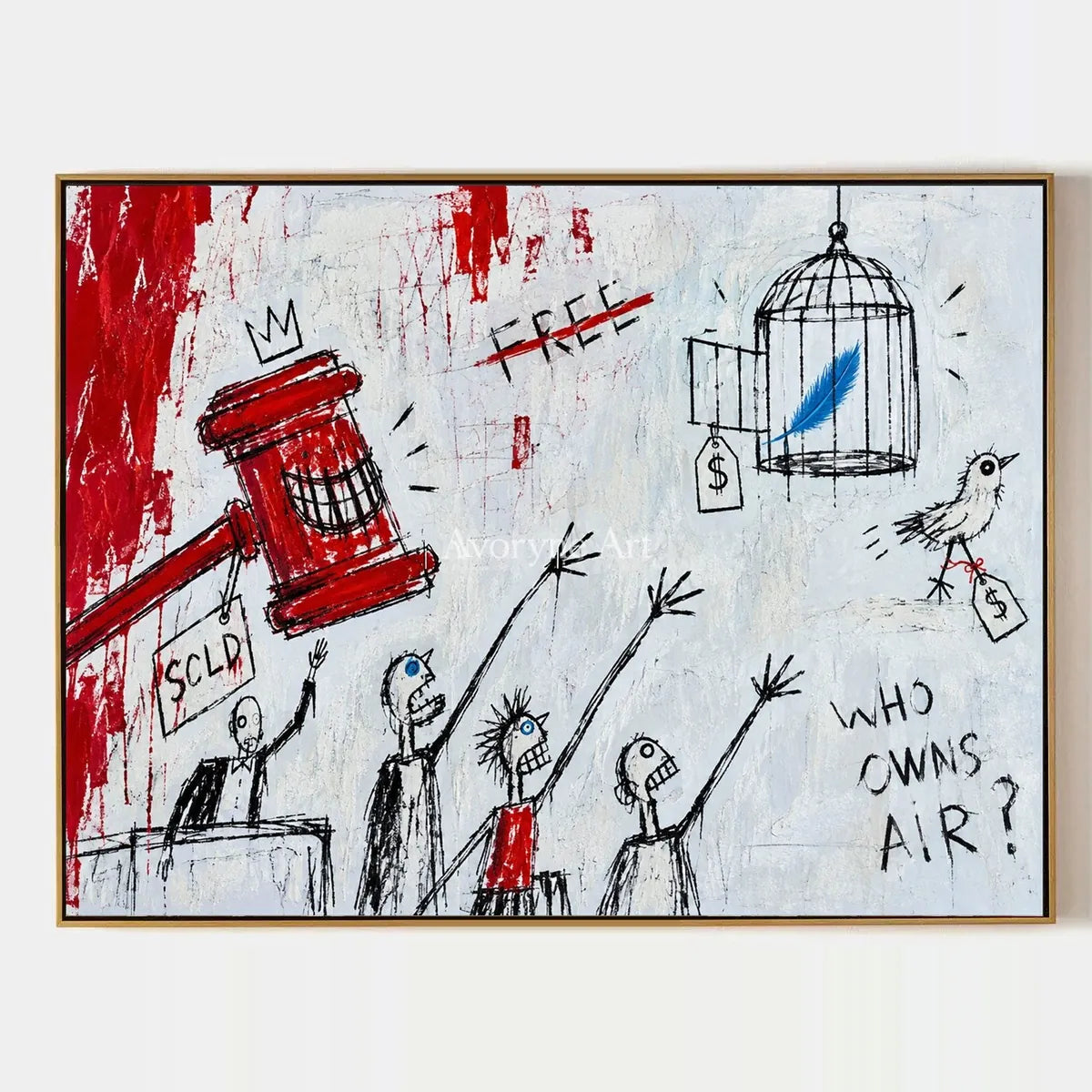 Open Solace, hand-painted graffiti figure wall art by Caleb Monroe