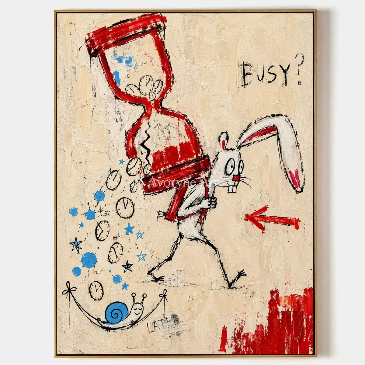 Open Dialogue, hand-painted graffiti figure wall art by Caleb Monroe