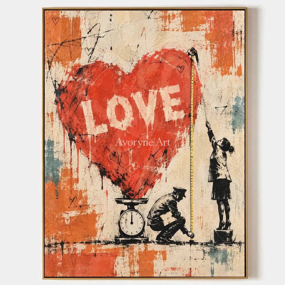 Distant Memory, hand-painted graffiti figure wall art by Caleb Monroe