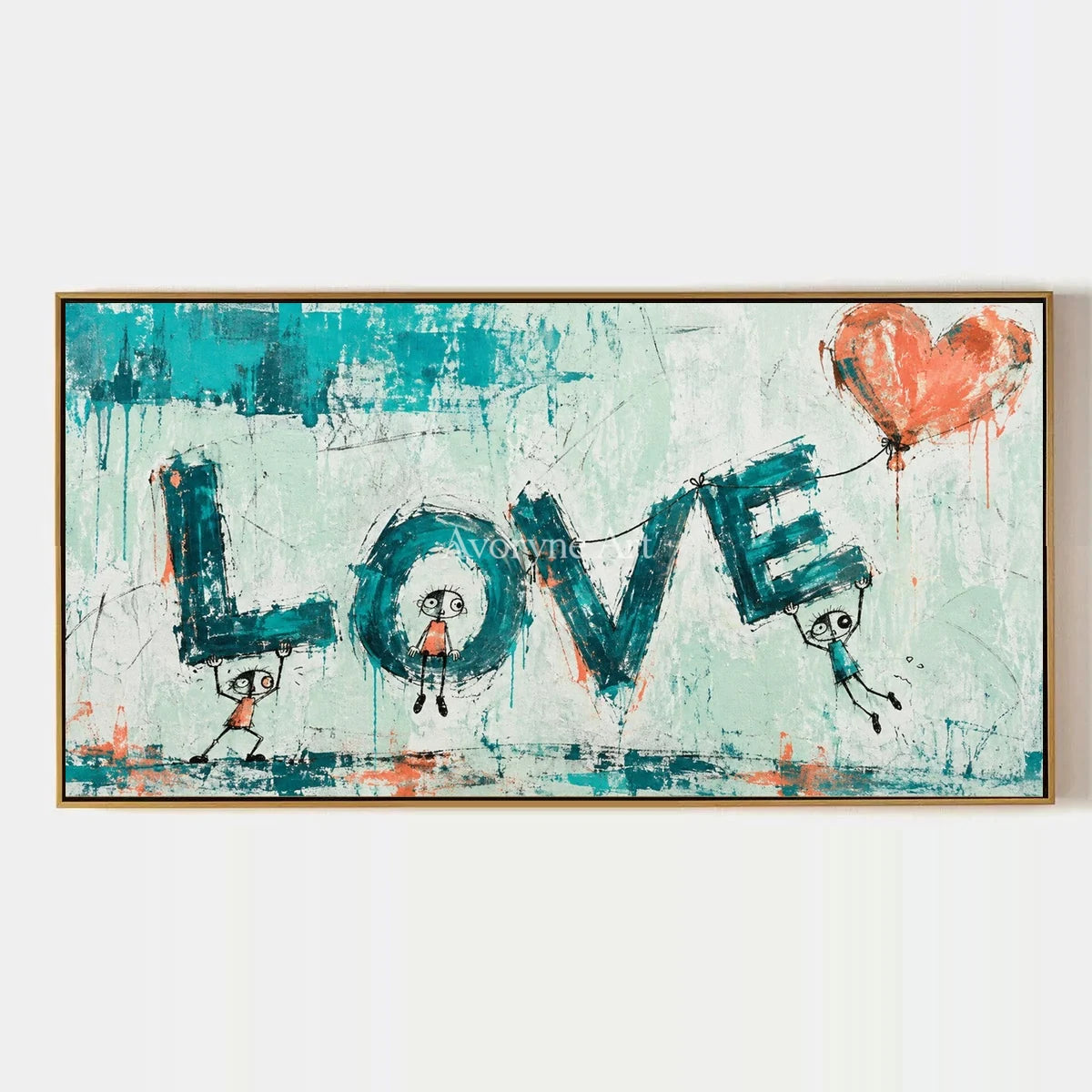 Distant Vista, hand-painted graffiti figure wall art by Caleb Monroe