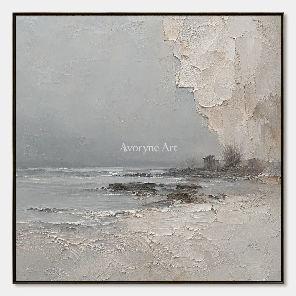 Chalkwater: Gray Coastal Texture Art — primary