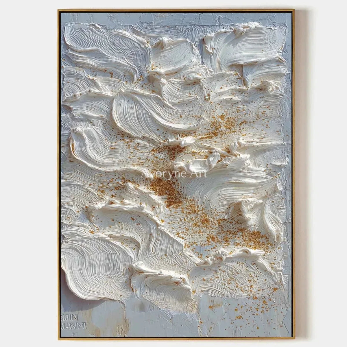 Gentle Refrain, hand-painted gray flow relief wall art by Alessio Varenna