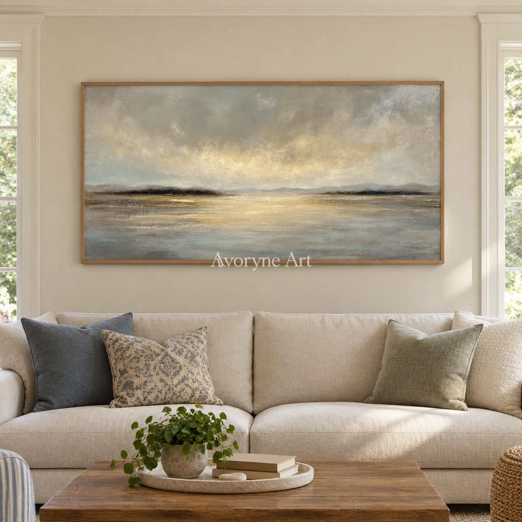 Aster Tessera: Gray Gold Waterscape — villa wood