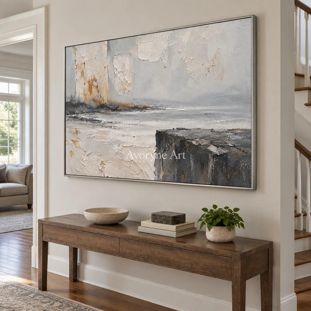 Serein Weathered Reach: Gray Landscape Texture Art — entry silver