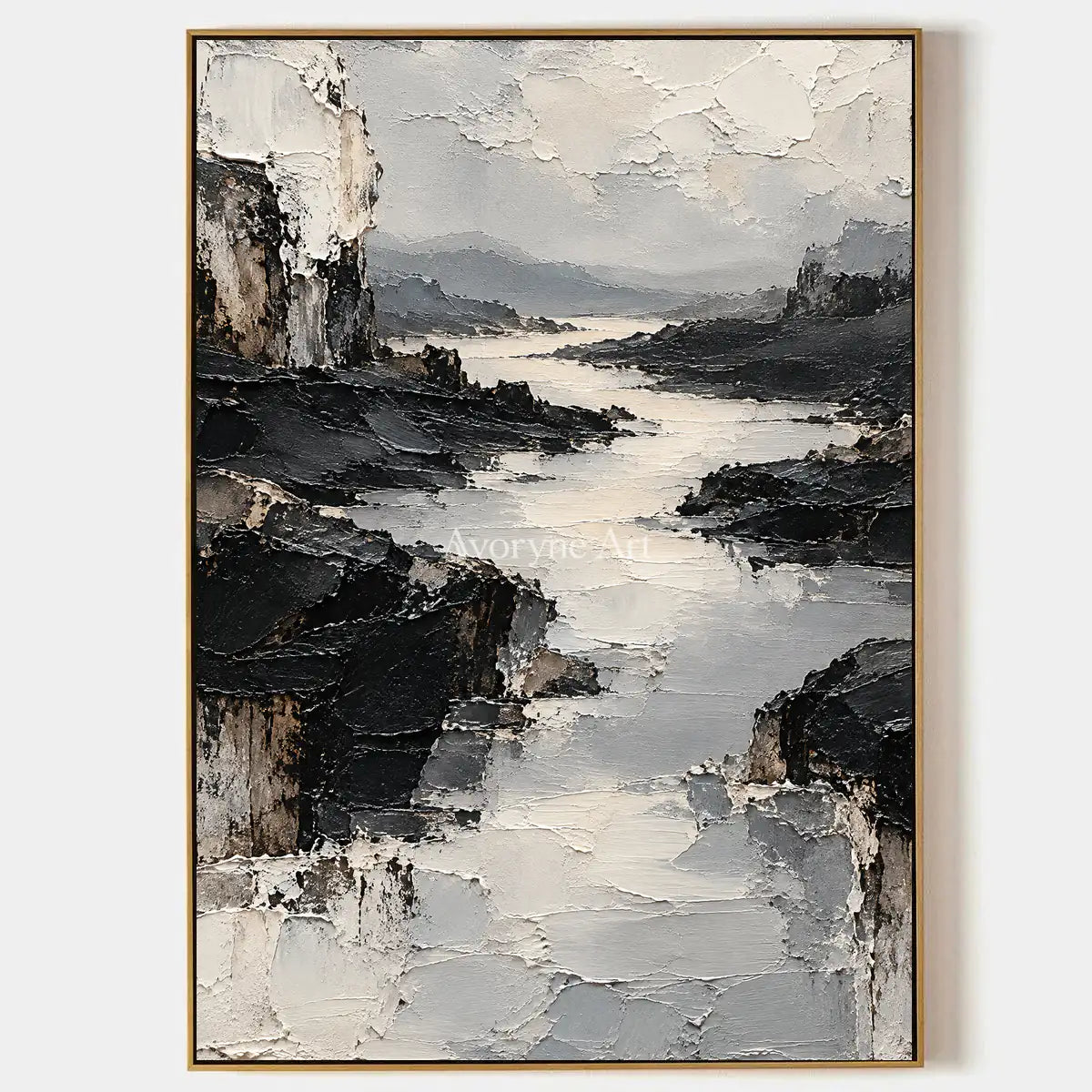 Riven Valley: Gray River Landscape Art — primary