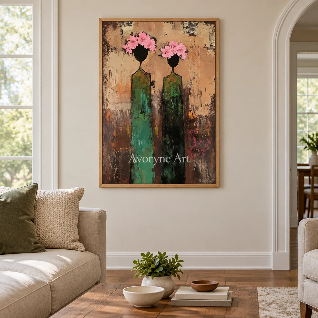 Aster Band: Green Floral Portraits — villa wood