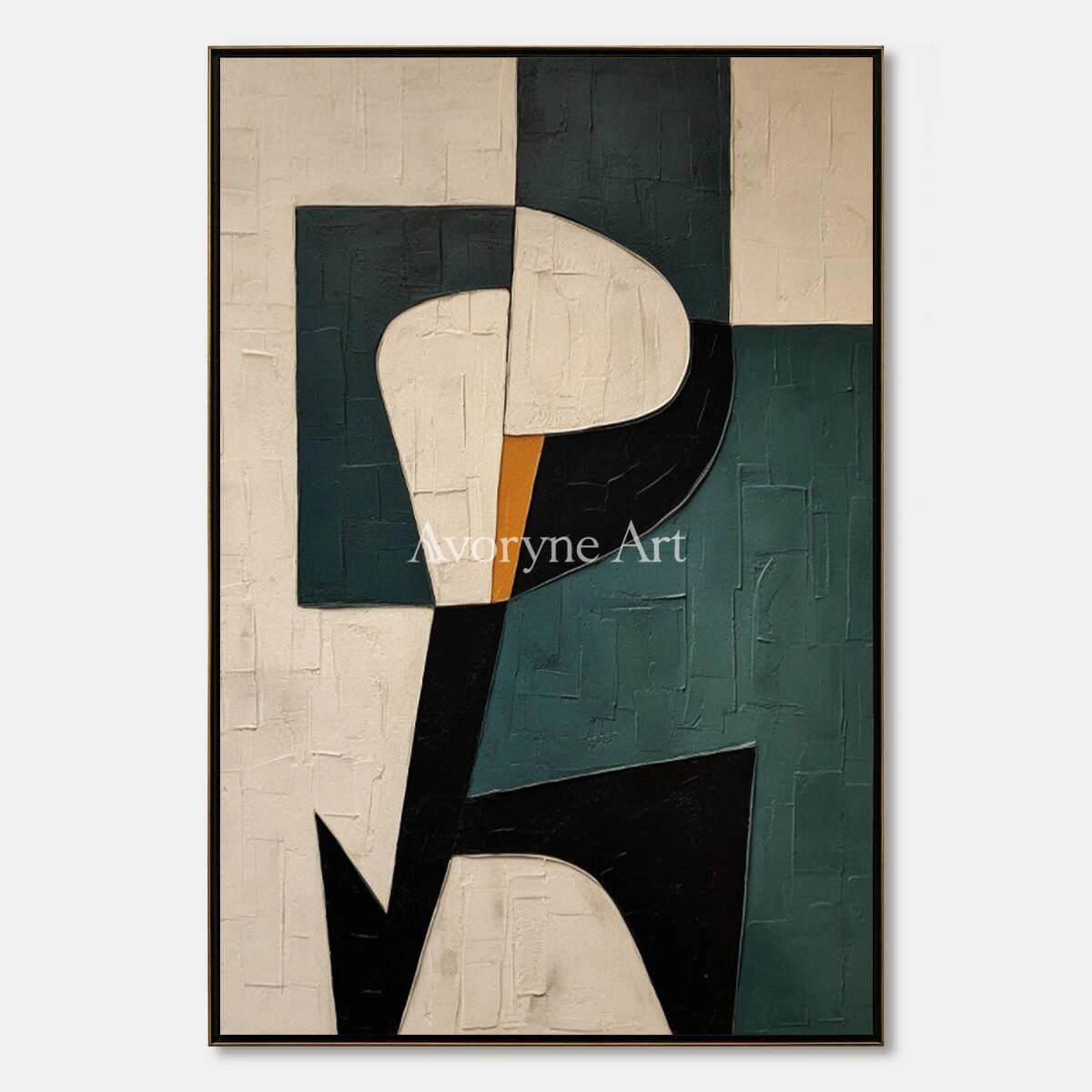 Verdant Geometry: Green Geometric Minimalist Wall Art - main
