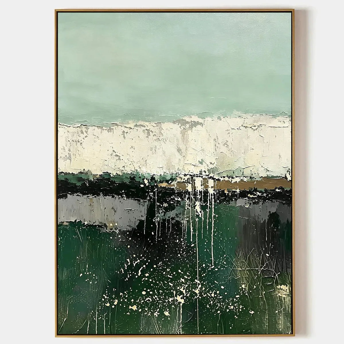Aster Fissure: Green Layered Abstract — primary