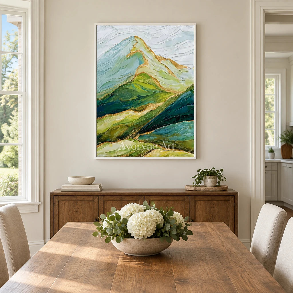 Aster Flax: Green Mountain Texture — dining white