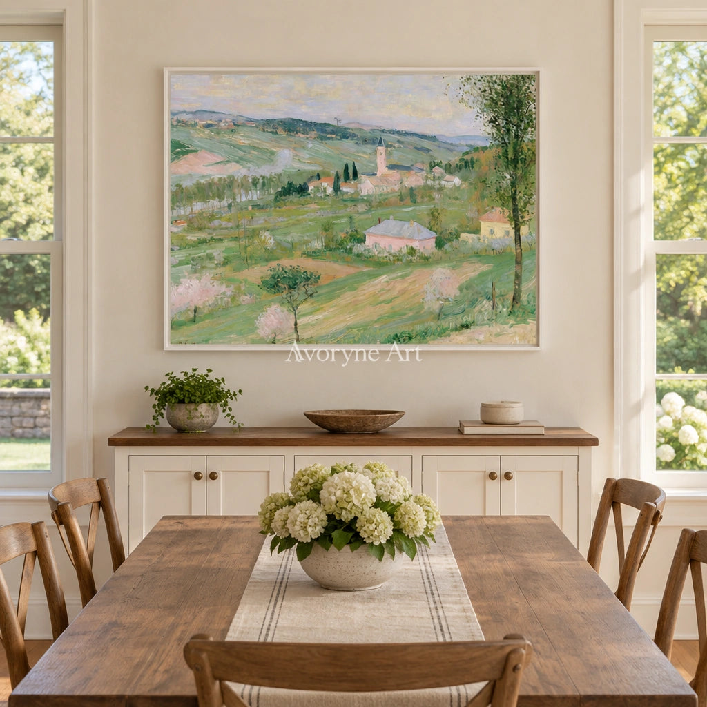 Ivory Winding Current: Green Village Art — dining white