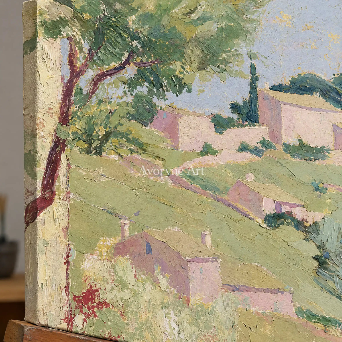 Ivory Tender Current: Green Village Art — detail easel