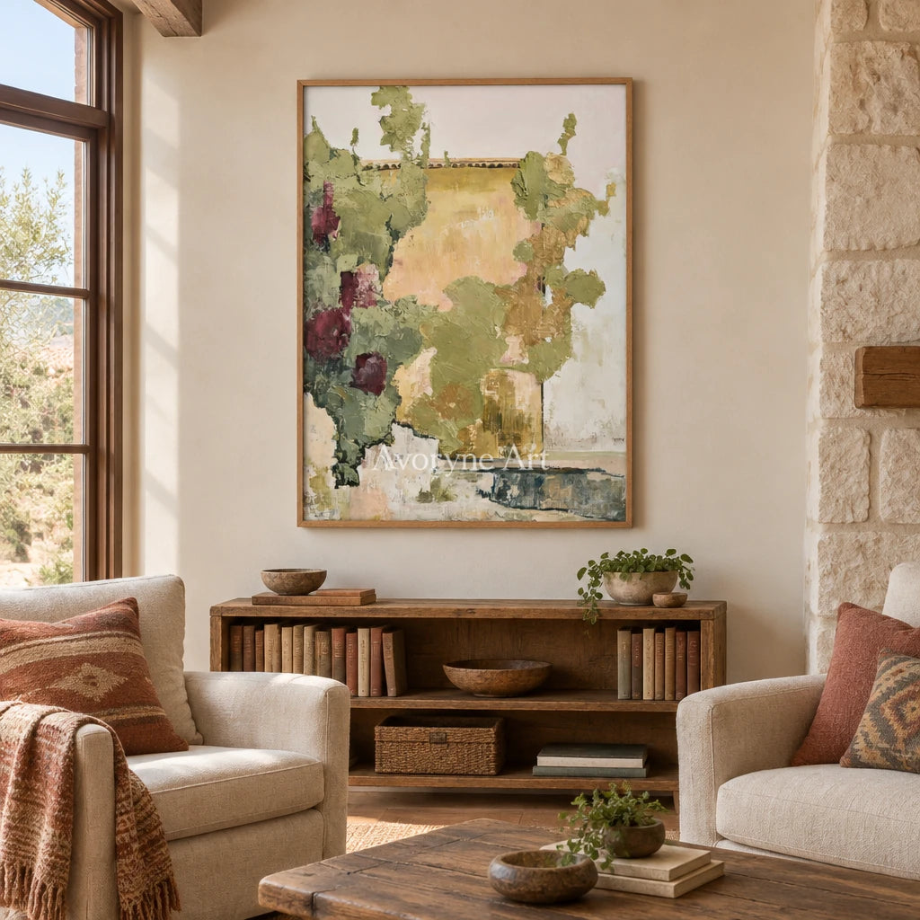 Ivory Painted Verse: Green Village Art — villa wood