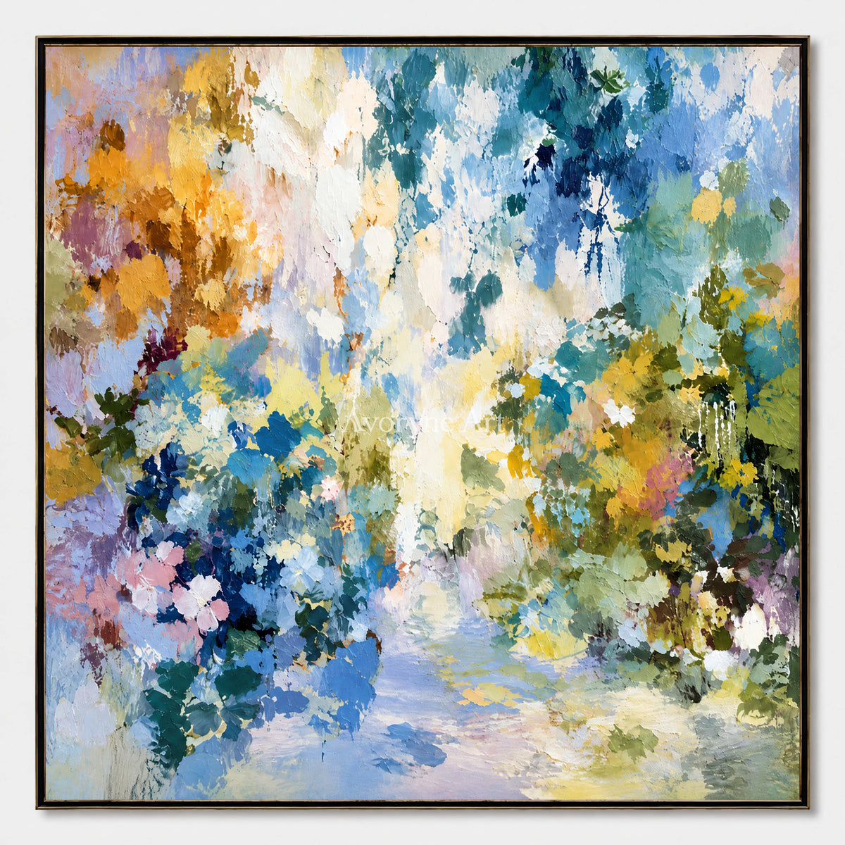 Garden Prism: Impressionist Floral Abstract Wall Art — primary