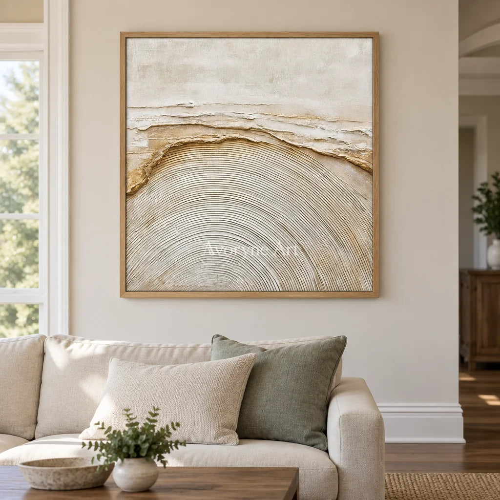 Aster Snowfall: Ivory Contour Relief — villa wood