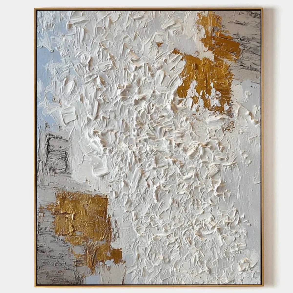 Lucent Measure, hand-painted ivory curl relief wall art by Alessio Varenna
