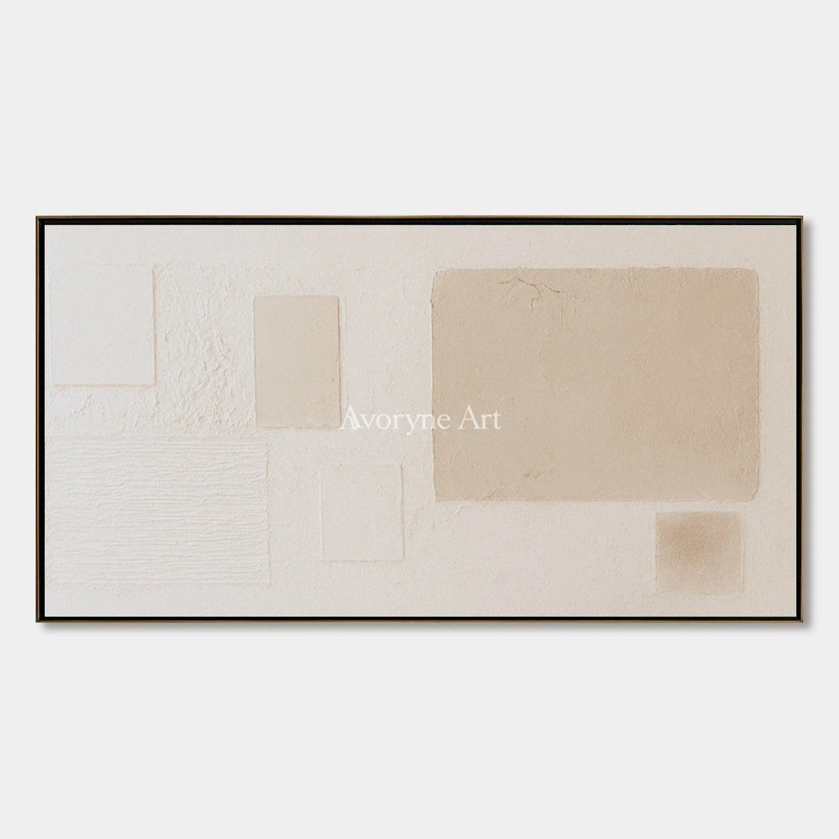 Woven Current, hand-painted ivory geometric art by Min-Jun Park