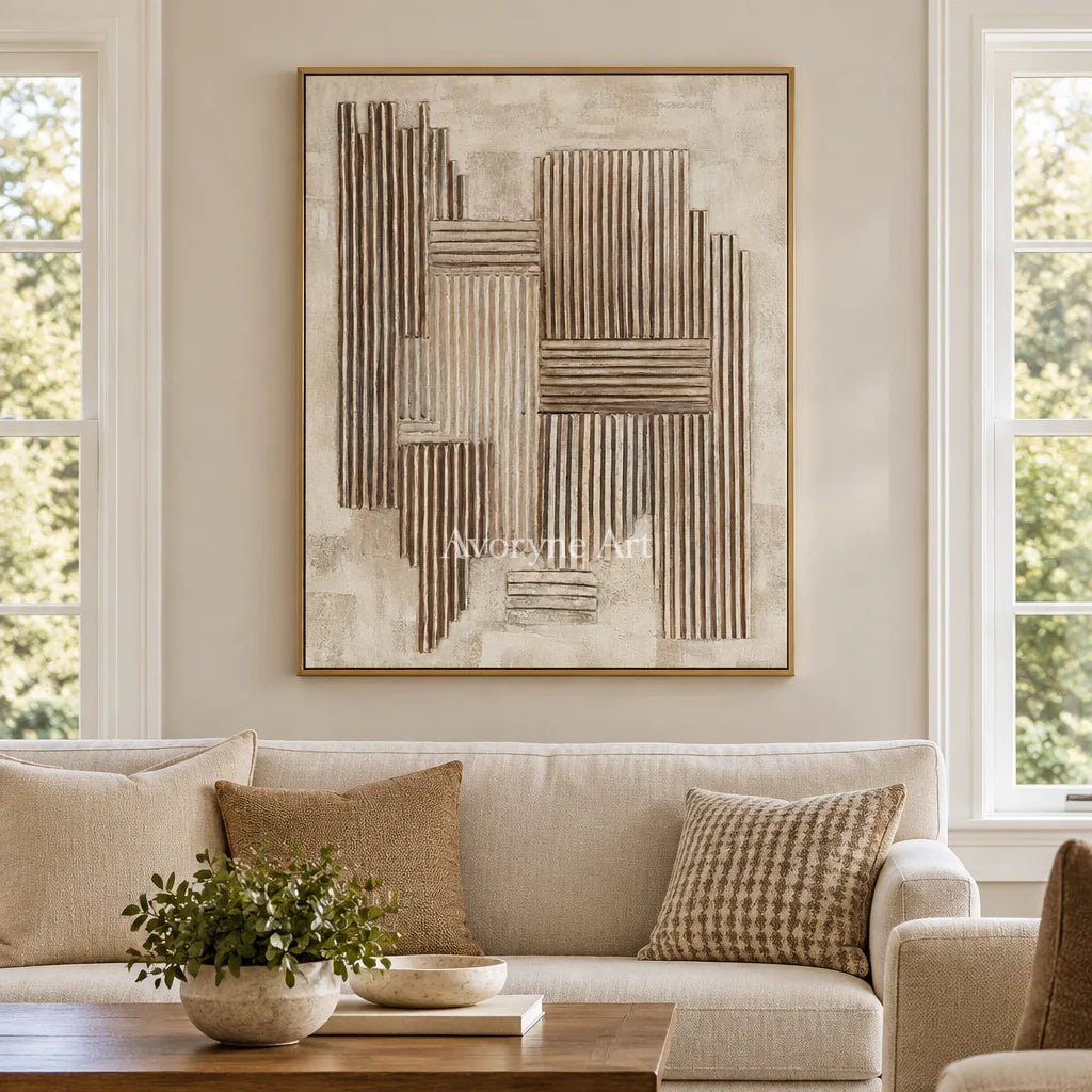 Aster Glade: Ivory Grid Texture — living gold