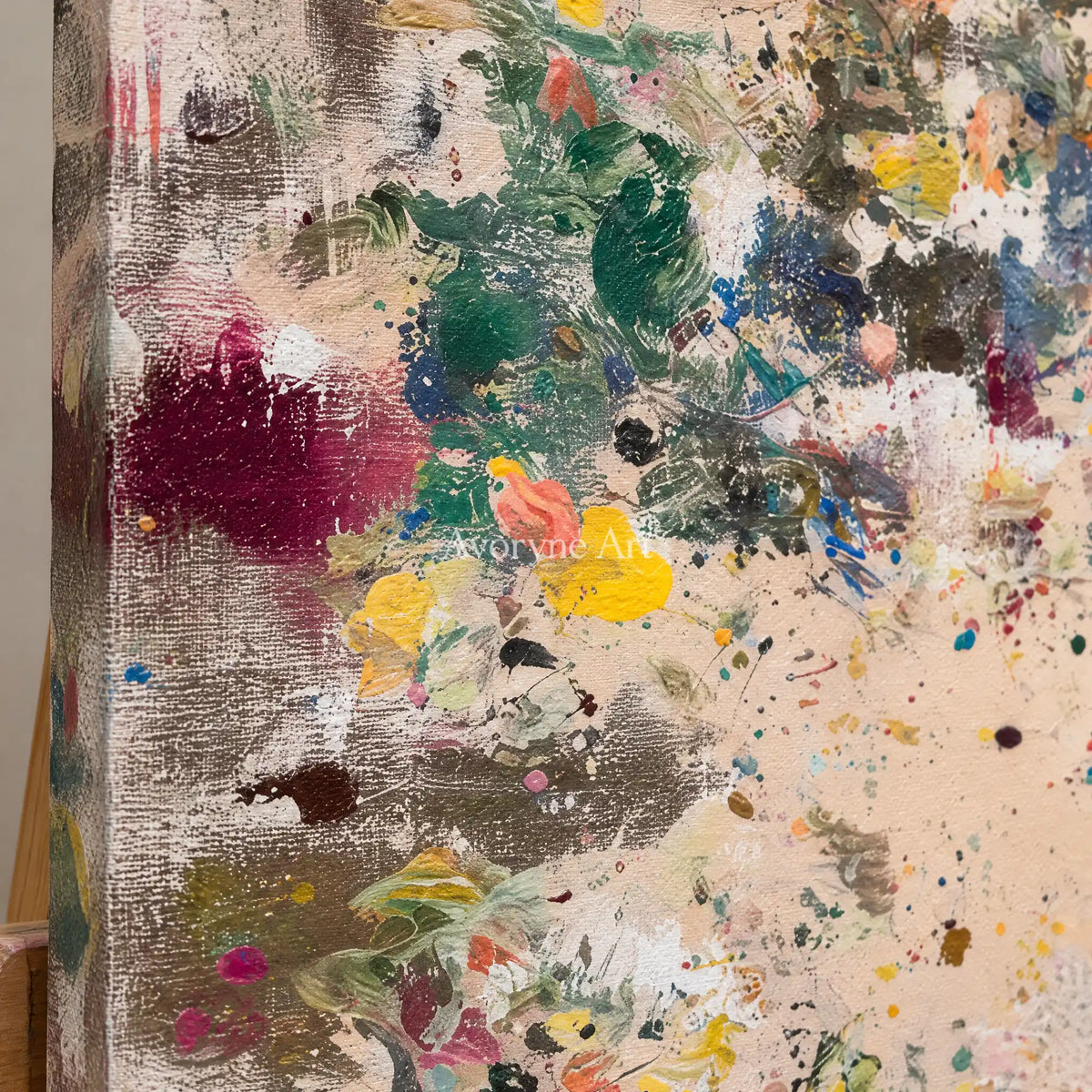 Ivory Painted Passage: Meadow Blossom Art — detail easel