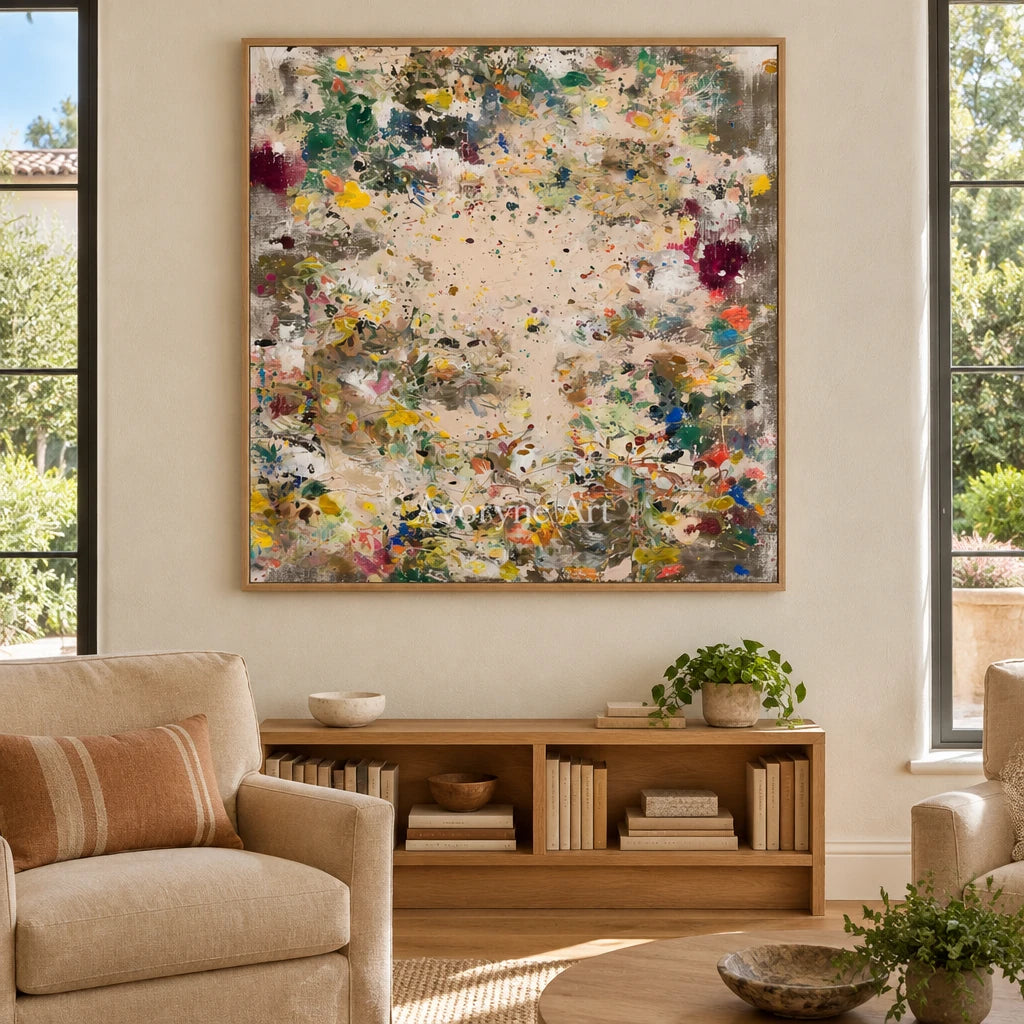 Ivory Painted Passage: Meadow Blossom Art — villa wood