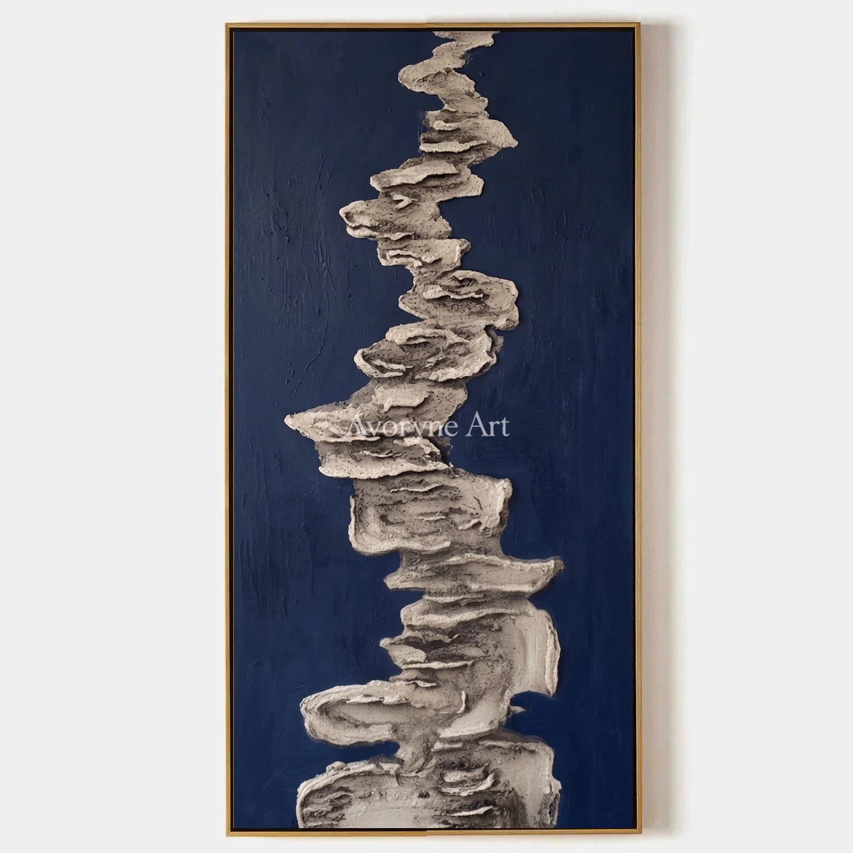 Amber Cadence, hand-painted mineral texture wall art by Ronan Keane