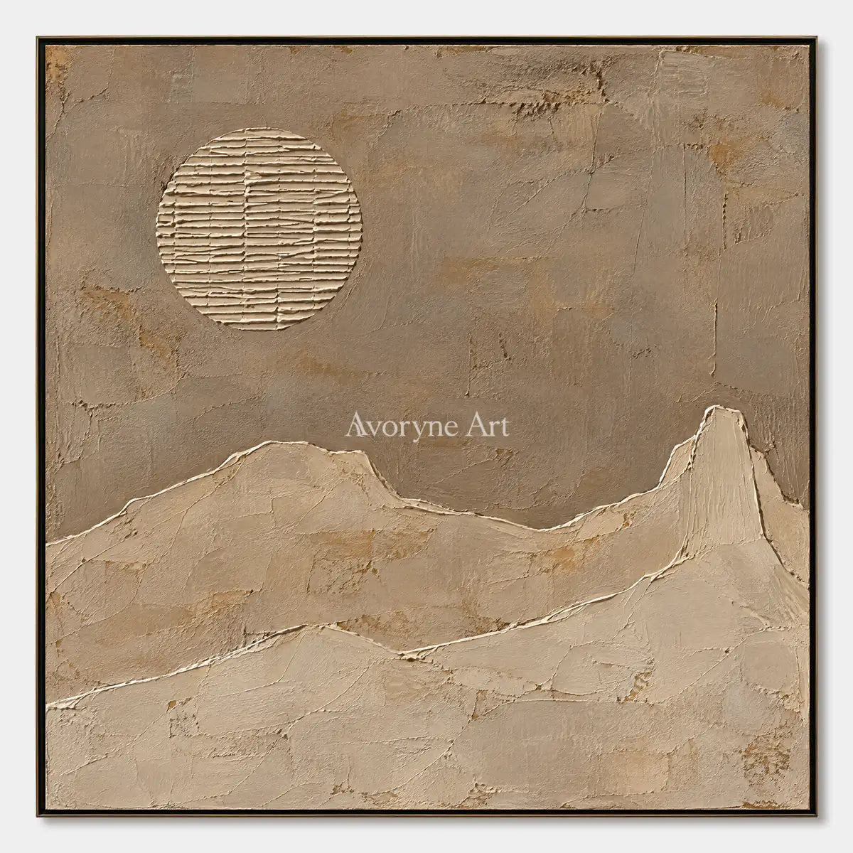 Dune Halo: Minimal Desert Landscape Wall Art — primary