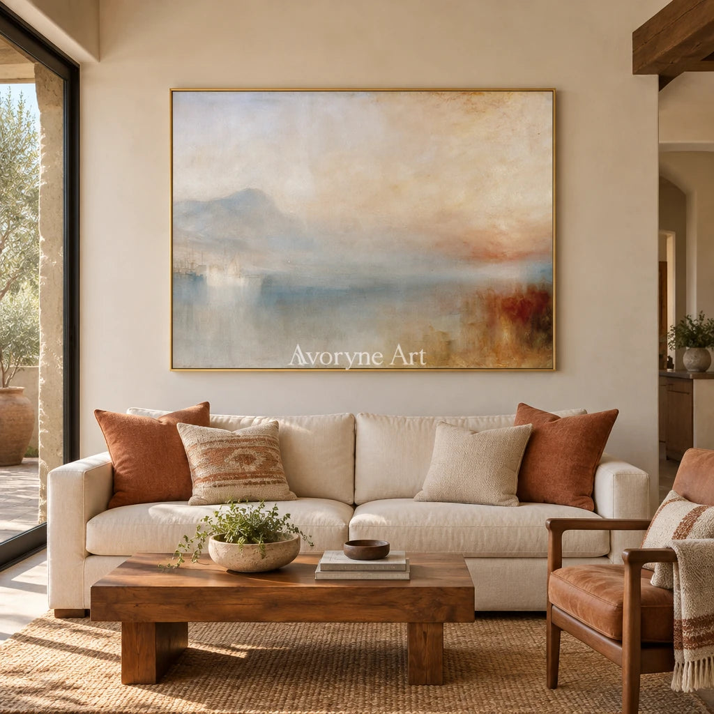 Ivory Open Cadence: Misty Water Landscape — living gold