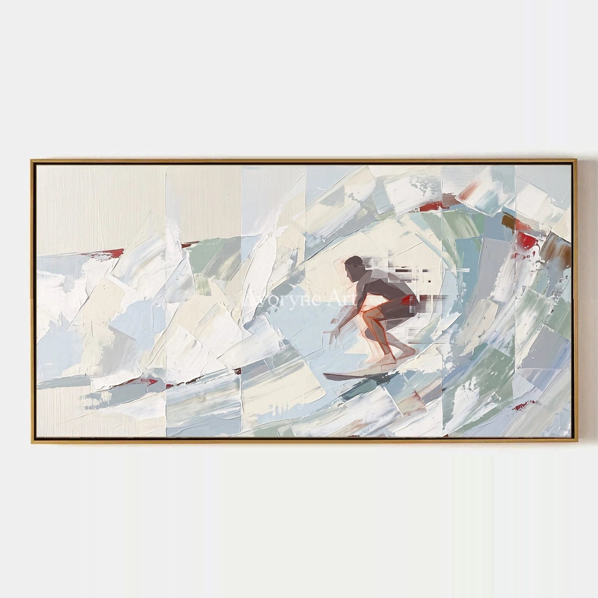 Faint Current, hand-painted motion figure wall art by Sofia Alvarez