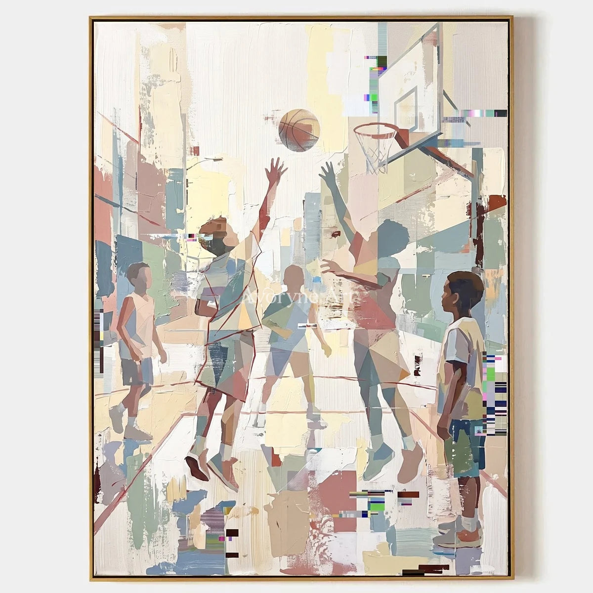 Warm Passage, hand-painted motion figure wall art by Sofia Alvarez