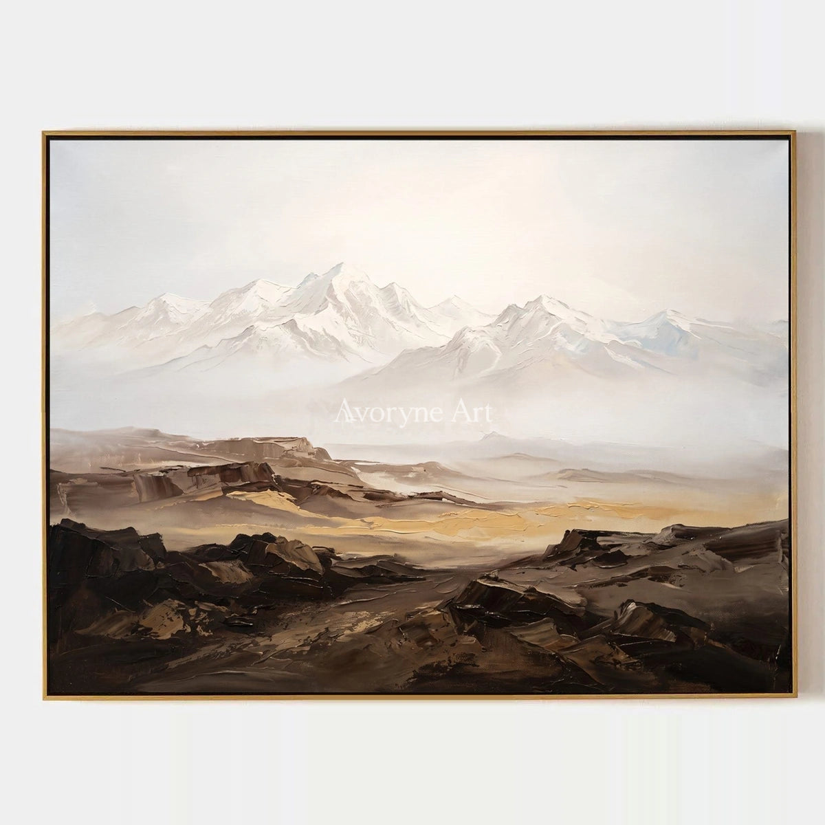 Winding Horizon, hand-painted mountain landscape wall art by Hamish McAllister