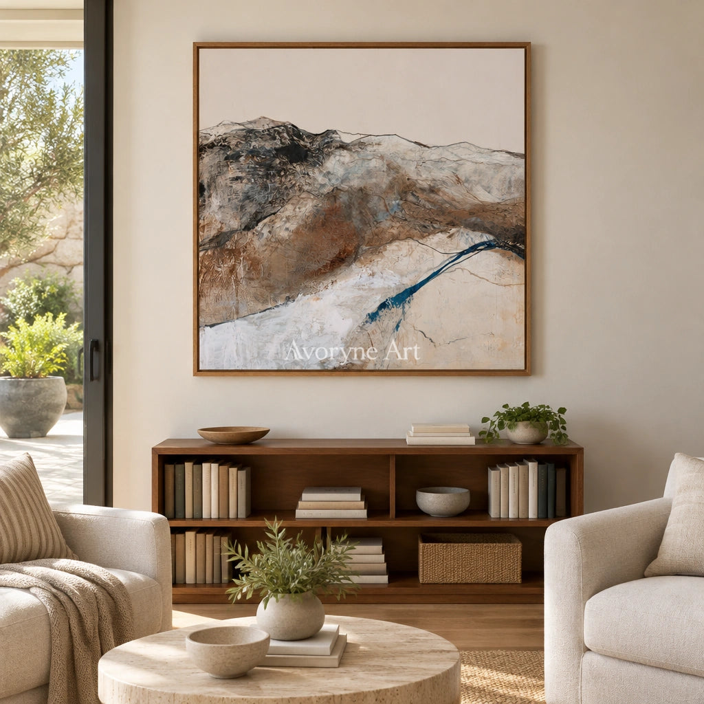 Ivory Lucent Memory: Mountain Ridge Art — villa wood