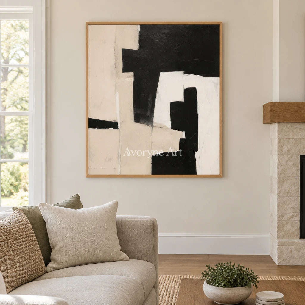 Aster Interval: Neutral Block Abstract — villa wood