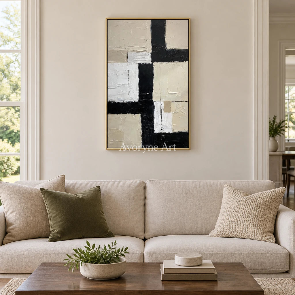Aster Palimpsest: Neutral Block Abstract — living gold