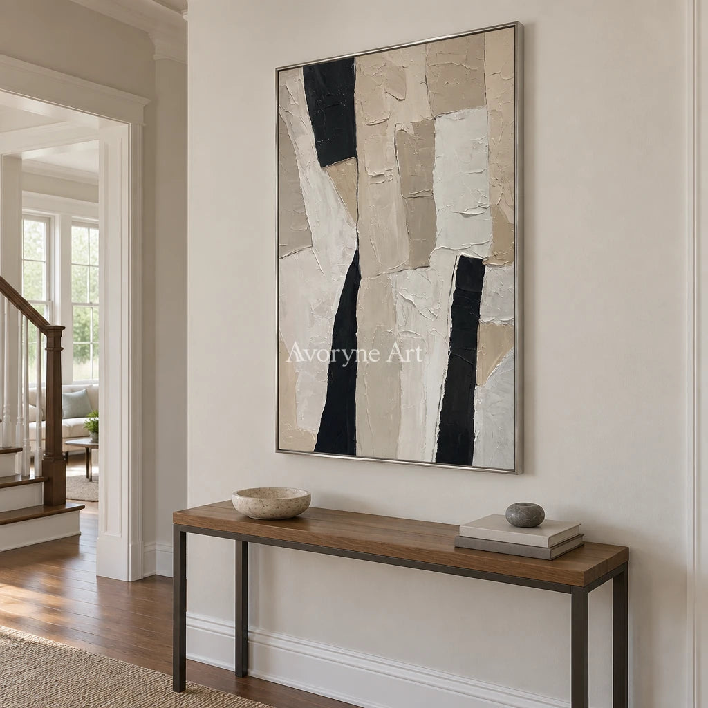 Aster Turn: Neutral Block Abstract — entry silver